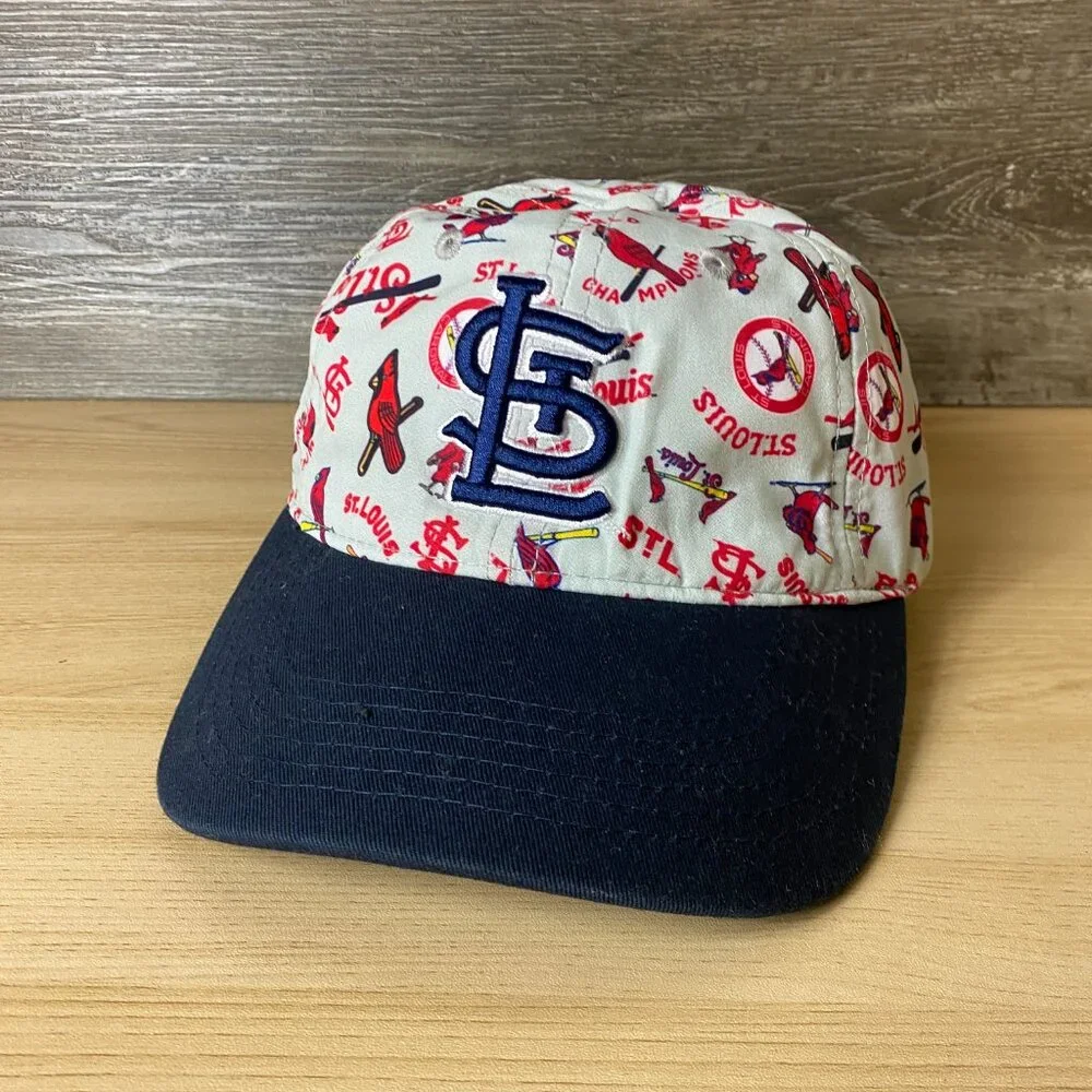St Louis Cardinals Hat Cap Youth Strap Back Gray‎ Blue Baseball All Over Print